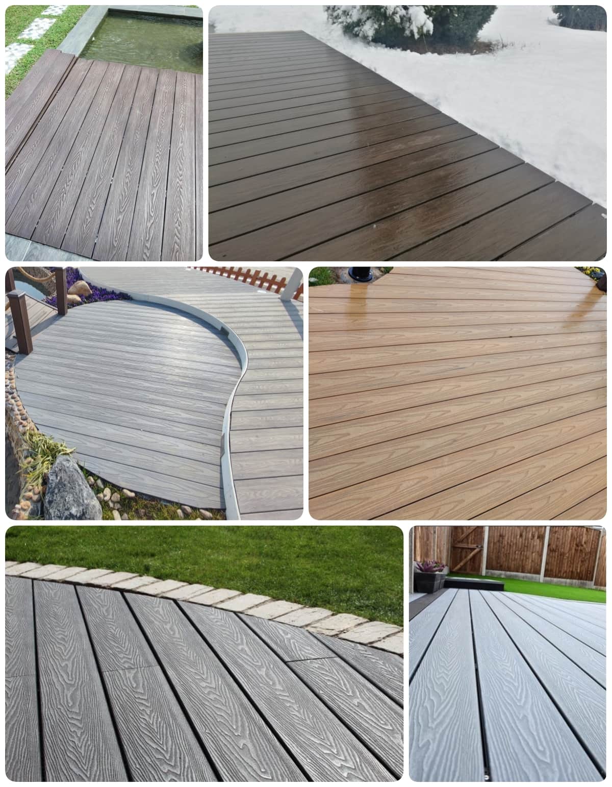 Anti-slip deep embossed wpc deck flooring